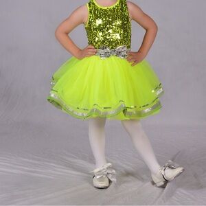 Weissman Neon Sequin Dance Costume